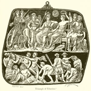 Triumph of Tiberius by English School