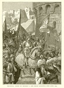Triumphal Entry of Richard I and Philip Augustus into Acre, 1191 by English School