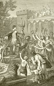 Triumphal Return of an Olympic Victor by English School