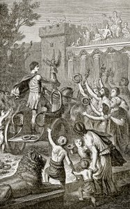 Triumphal Return of an Olympic Victor, Illustration from The Illustrated History of the World by English School
