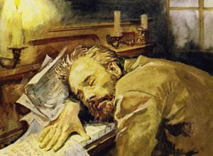 Tchaikovsky was often exhausted and would fall asleep at his piano