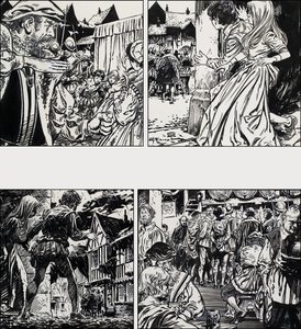 Tudor scenes by English School