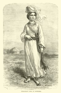 Turkoman Girl of Bokhara by English School