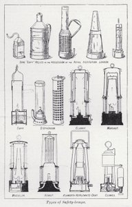Types of safety-lamps by English School