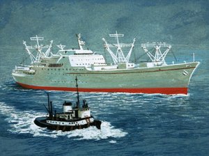 Unidentified Boat and Tugboat