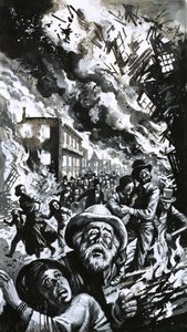 Unidentified disaster, possibly the San Francisco earthquake by English School