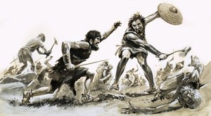 Unidentified Early British Battle by English School