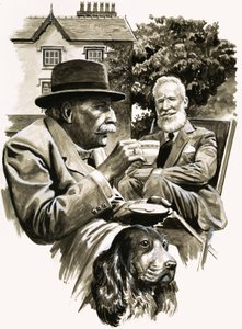 Unidentified Pair of Gentlemen Taking Tea