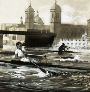 Unidentified rowers