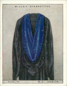 University Hoods and Gowns: Dublin University, Master of Arts, MA, Dublin by English School