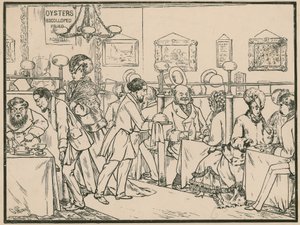 Untitled restaurant scene by English School