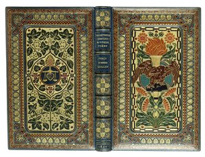 Upper and lower covers, with eagle, torch, heart, scales and floral designs, 1820