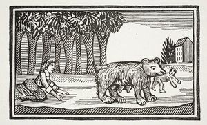 Valentine and Orson, illustration from Chap-books of the Eighteenth Century by John Ashton, pub. 1882 by English School