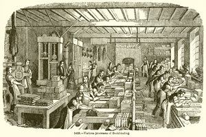 Various Processes of Bookbinding by English School