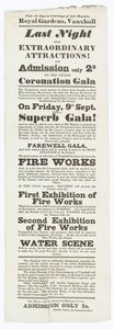 Vauxhall Gardens, Advertisement by English School