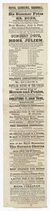 Vauxhall Gardens, Advertisement by English School