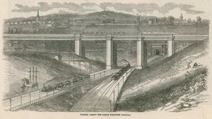 Viaduct across the Great Northern Railway, London by English School