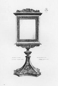 Victoria and Albert Museum: Metallic Mirror in Carved Walnut Frame, Italian by English School