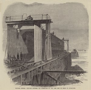 Victoria Bridge, Section Showing the Formation of the Tube and its Mode of Structure by English School