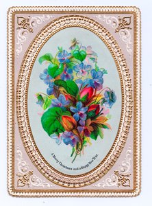 Victorian Christmas Card by English School