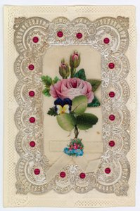 Victorian Valentine Card by English School