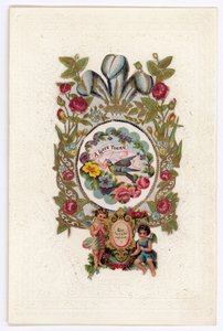 Victorian Valentine Card by English School