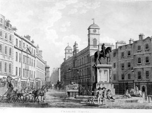 View in Charing Cross towards Northumberland House, 1795