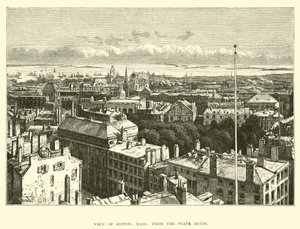View of Boston, Massachusetts from the State House by English School