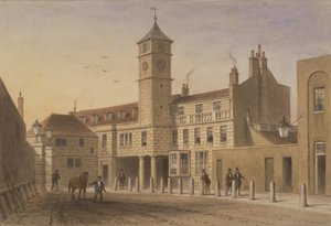 View of Bridge House in Bridge Yard, Tooley Street, 1846 by English School