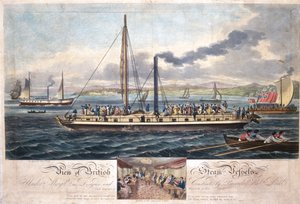 View of British Steam Vessels, published by R. Ackermann, 1820-51