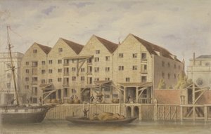 View of Chamberlains Wharf, Tooley Street, 1846 by English School