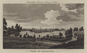 View of Chertsey, Surrey by English School
