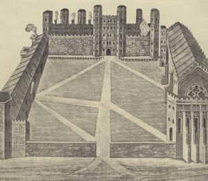 View of Eton, c 1622 (engraving) by English School