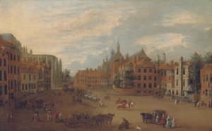 View of Old Palace Yard, Westminster, with the East End of Westminster Abbey and the Chapel of King Henry VII to the Left, c.1700 by English School