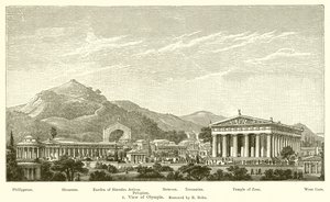 View of Olympia, Restored by R. Bohn by English School