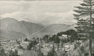 View of Simla, The Summer-Headquarters of the Indian Government by English School