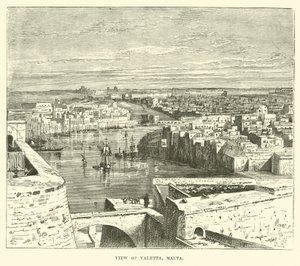 View of Valetta, Malta by English School