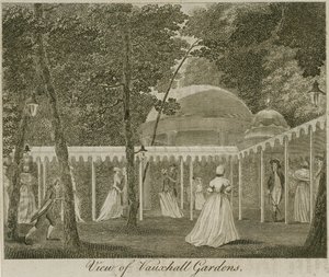 View of Vauxhall Gardens, London by English School