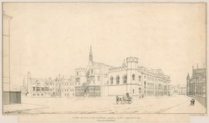 View of Westminster Hall, Law Courts, etc., from the North West