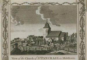 View of the Church of St Pancras by English School