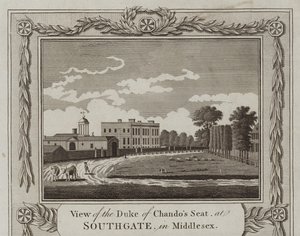View of the Duke of Chandos Seat by English School