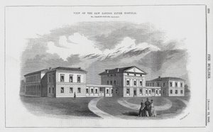 View of the New London Fever Hospital by English School