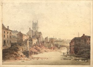 View of the River Irwell, Manchester, c.1820-30 by English School
