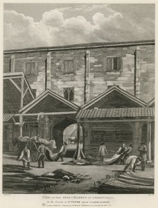 View of the Skin Market in Leadenhall, in the Parish of St Peter Upon Cornhill, London