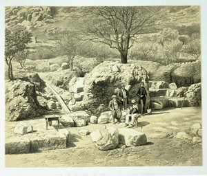 View of the Temple of Mars, from A History of Discoveries at Helicarnassus, Cnidus, & Branchidae, by Charles Thomas Newton, published 1862 by English School