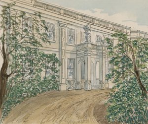View of the house at no.2 Palace Green, Kensington, in which Thackery died
