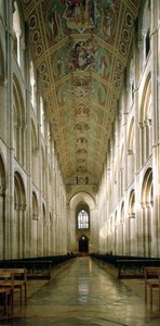 View of the nave towards the west by English School
