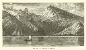 View on the Shores of Tahiti by English School