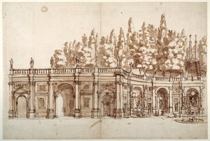 Villa Aldobrandini at Frascati by English School
