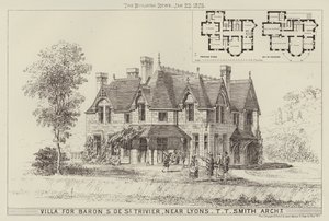 Villa for Baron S de St Trivier, Near Lyons by English School